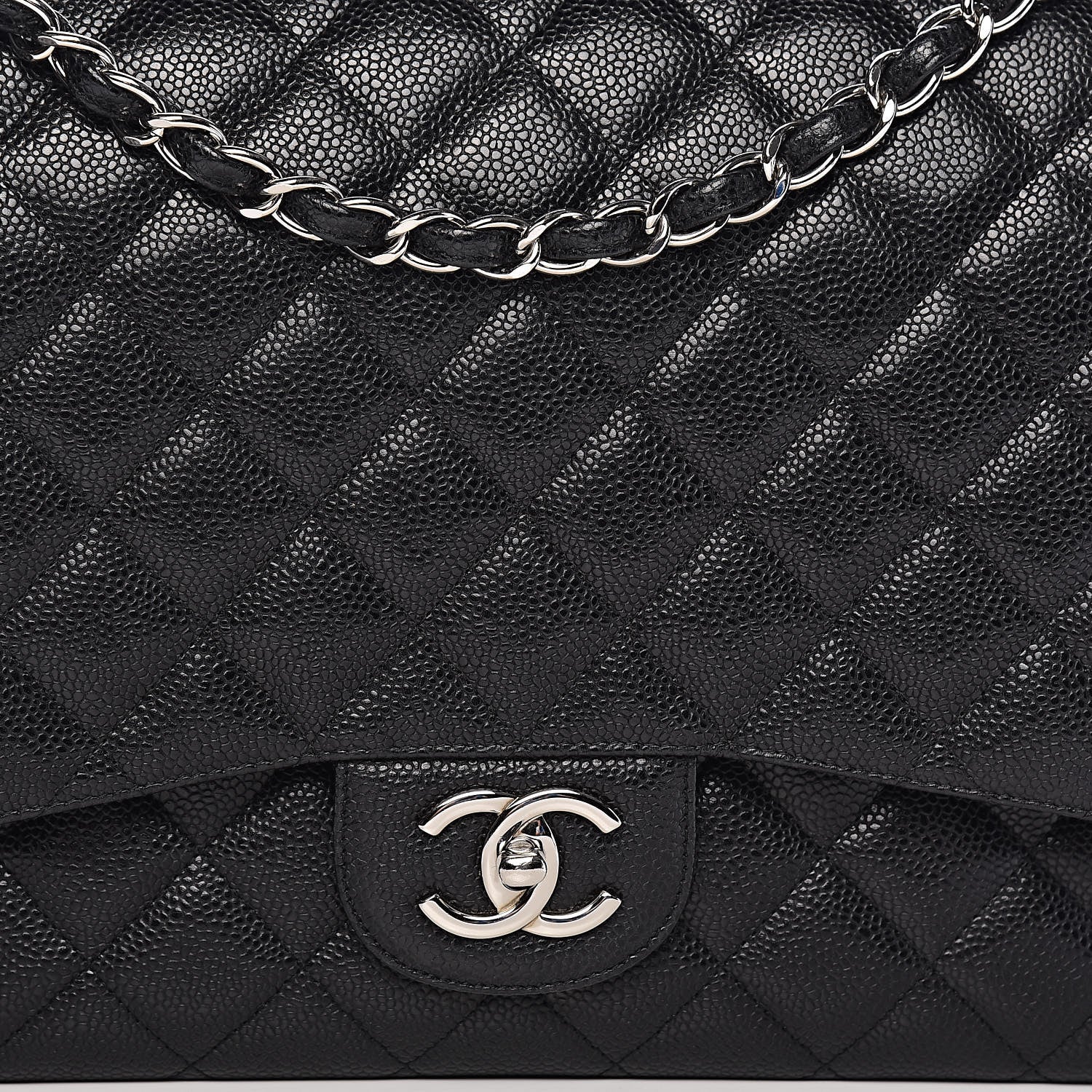 Chanel Caviar Quilted Maxi Double Flap Black 11 of 11