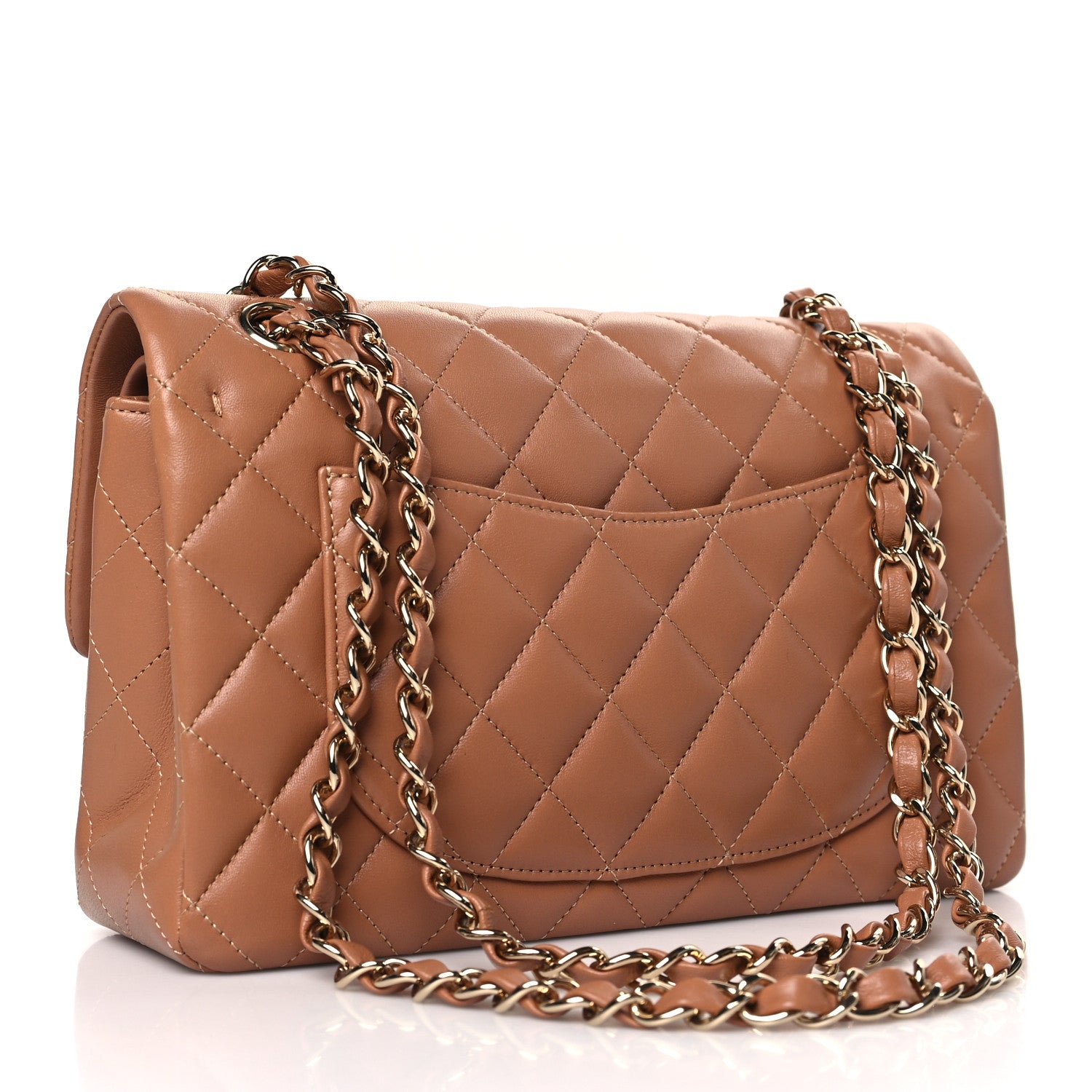 Chanel Lambskin Quilted Small Double Flap Brown 3 of 10
