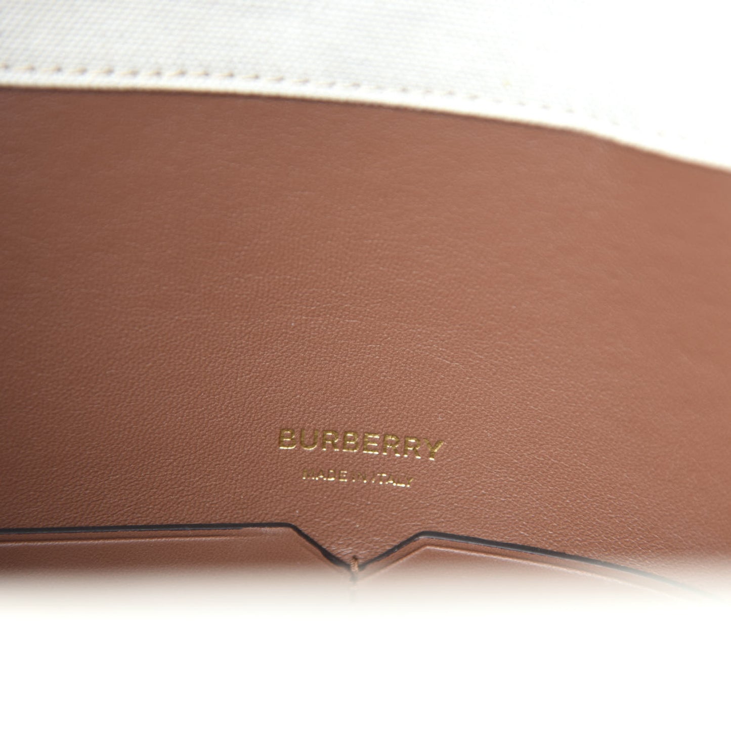 Calfskin Canvas Medium Society Tote Natural Malt Brown