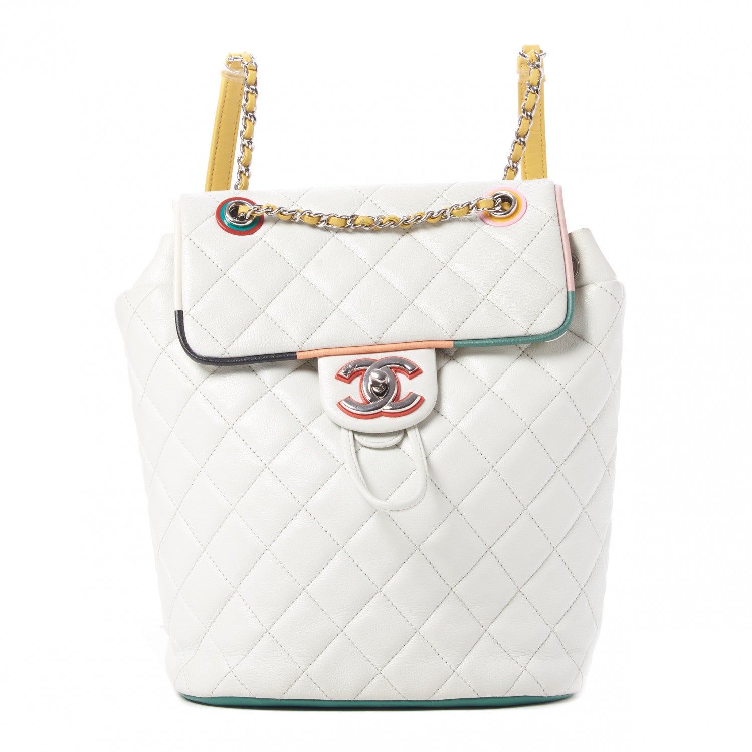 Chanel Lambskin Quilted Small Cuba Urban Spirit Backpack White 1 of 10