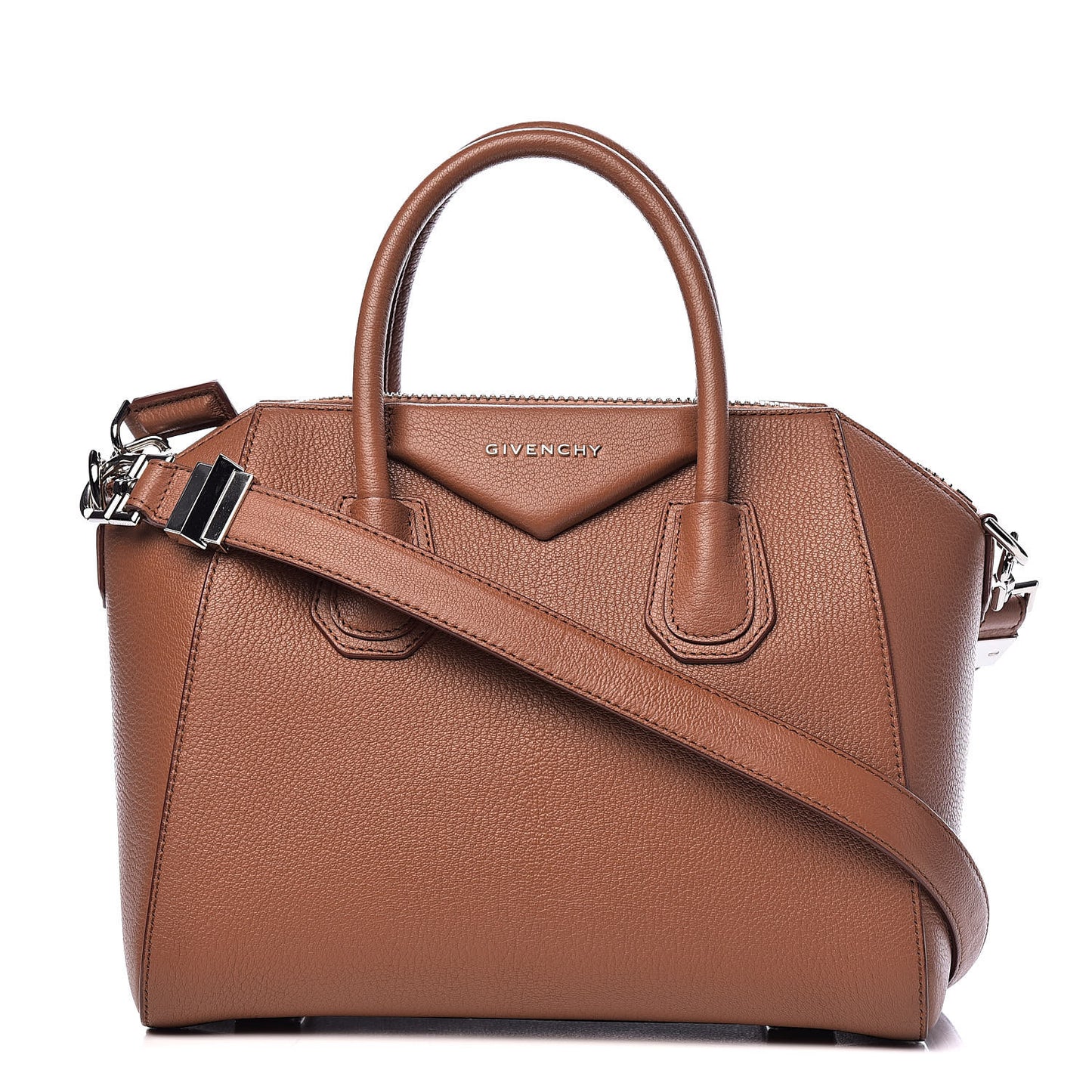 Sugar Goatskin Small Antigona Cognac