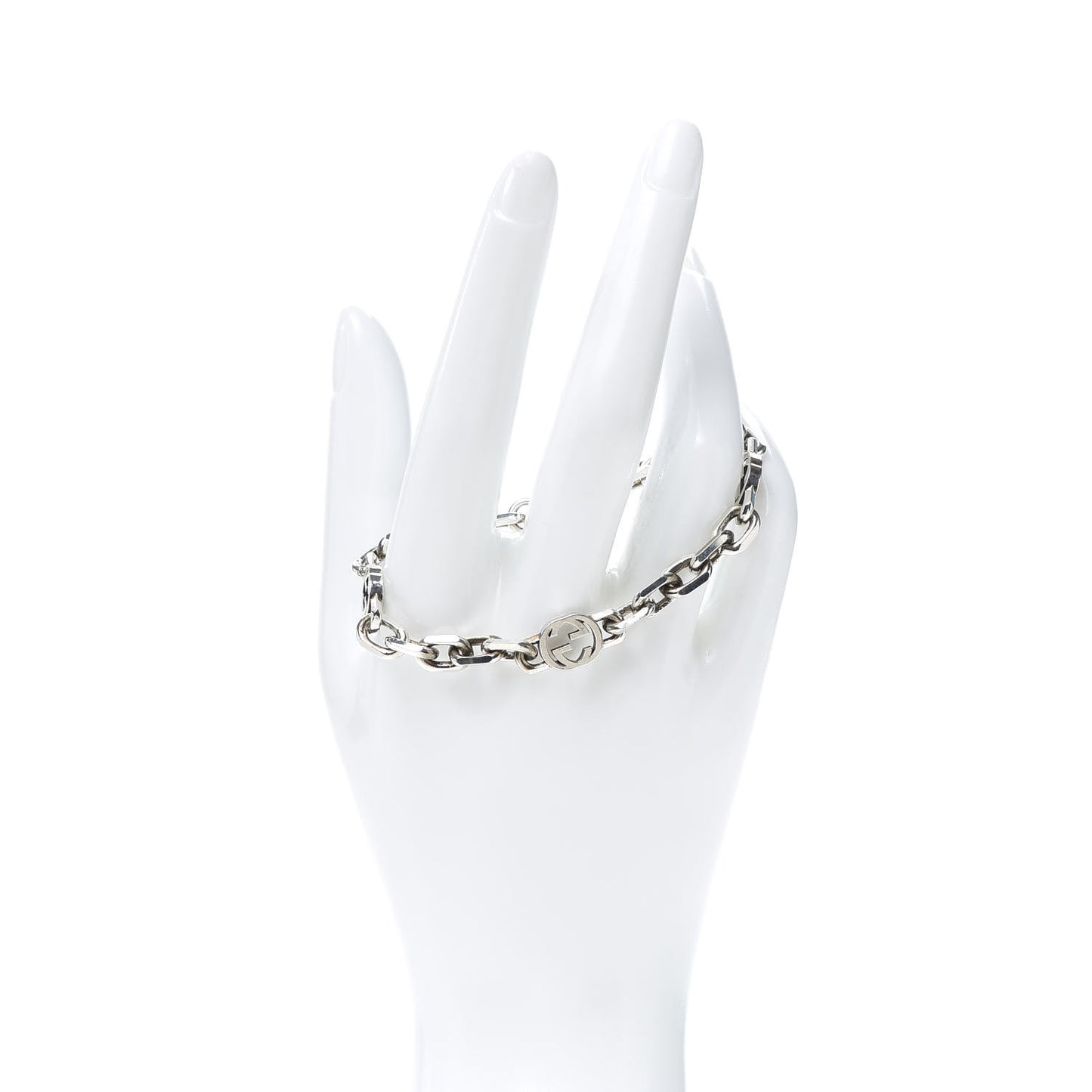 Sterling Silver Narrow Interlocking G Link Bracelet