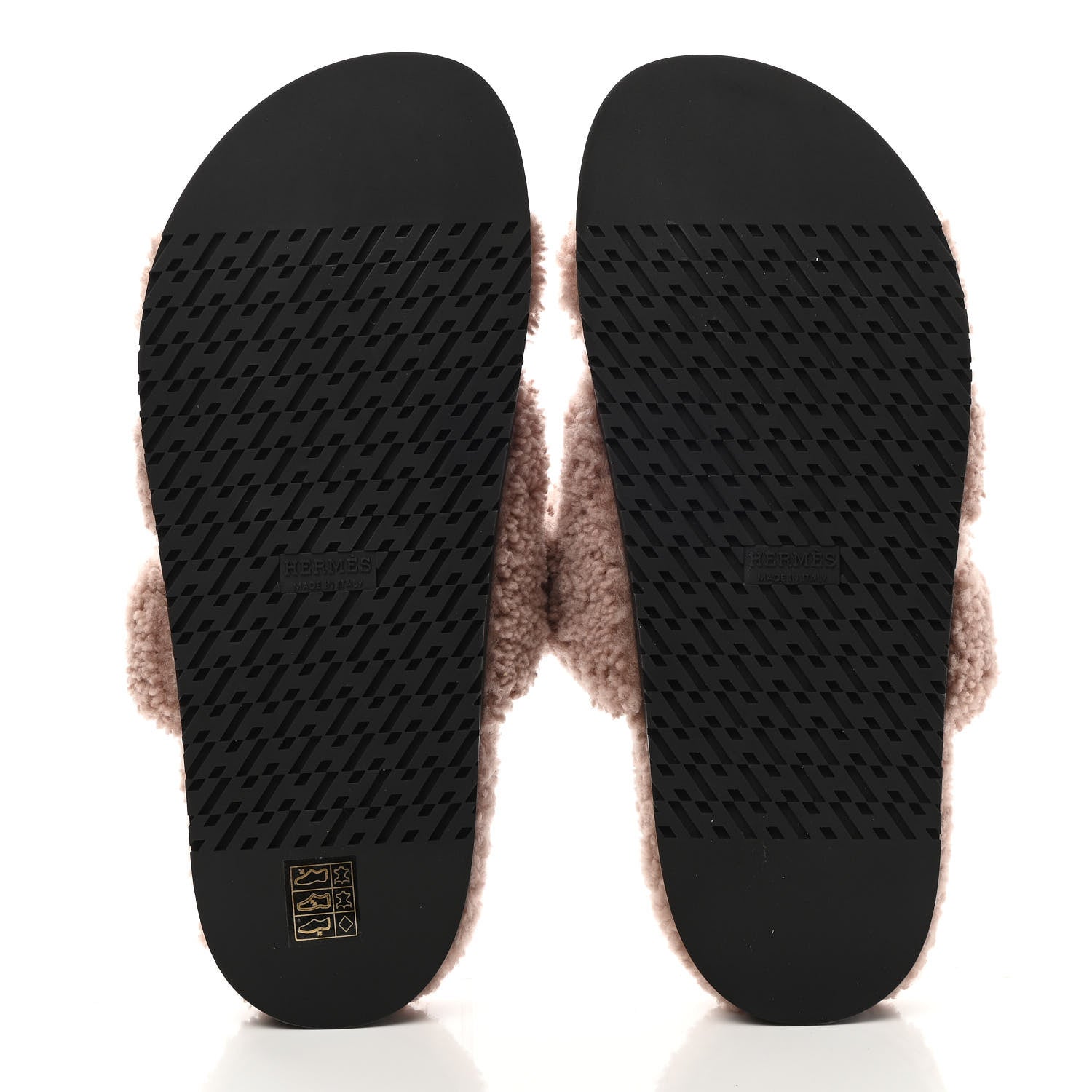 Hermes Woolskin Womens Chypre Sandals 40 Bois De Santal 5 of 8