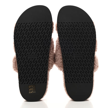 Hermes Woolskin Womens Chypre Sandals 40 Bois De Santal 5 of 8
