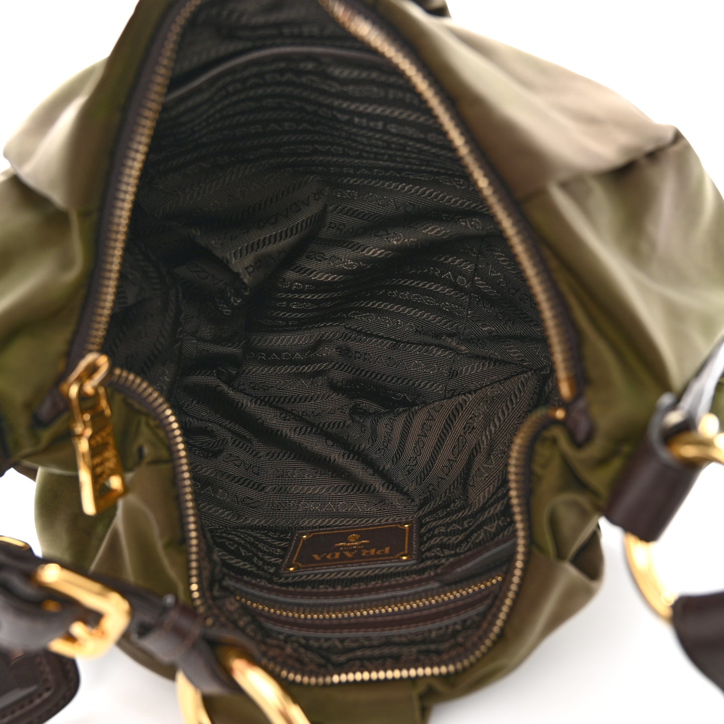 Tessuto Nylon Vitello Daino Hobo Bruciato