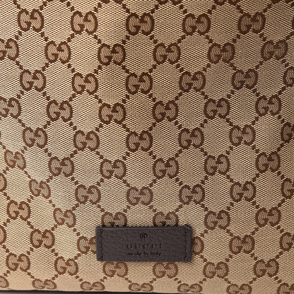 Gucci Monogram Dollar Calfskin O Drawstring Backpack Beige Ebony Testa di Moro Dark Chocolate 8 of 10