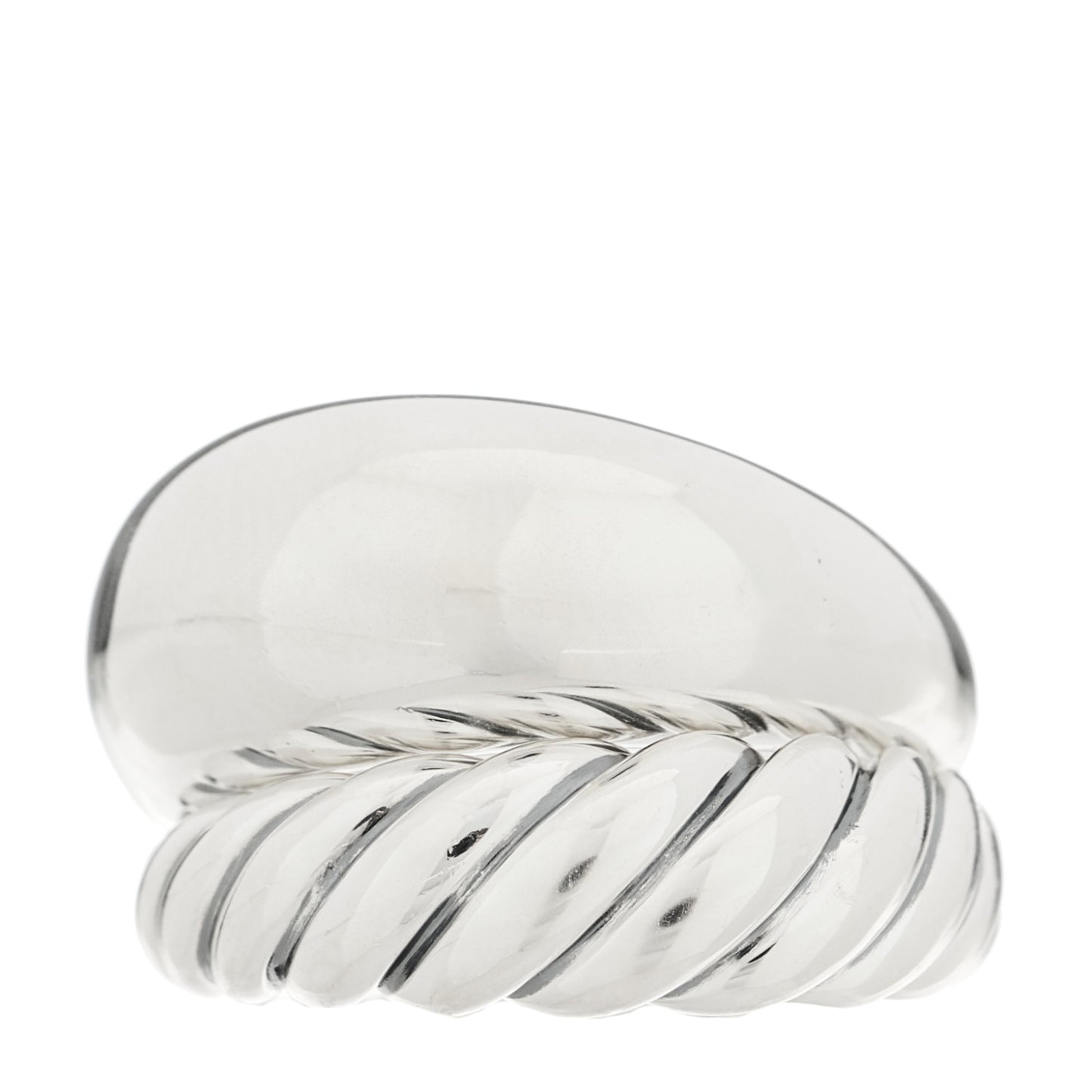 Sterling Silver 17mm Pure Form Two Row Ring 51 5.75