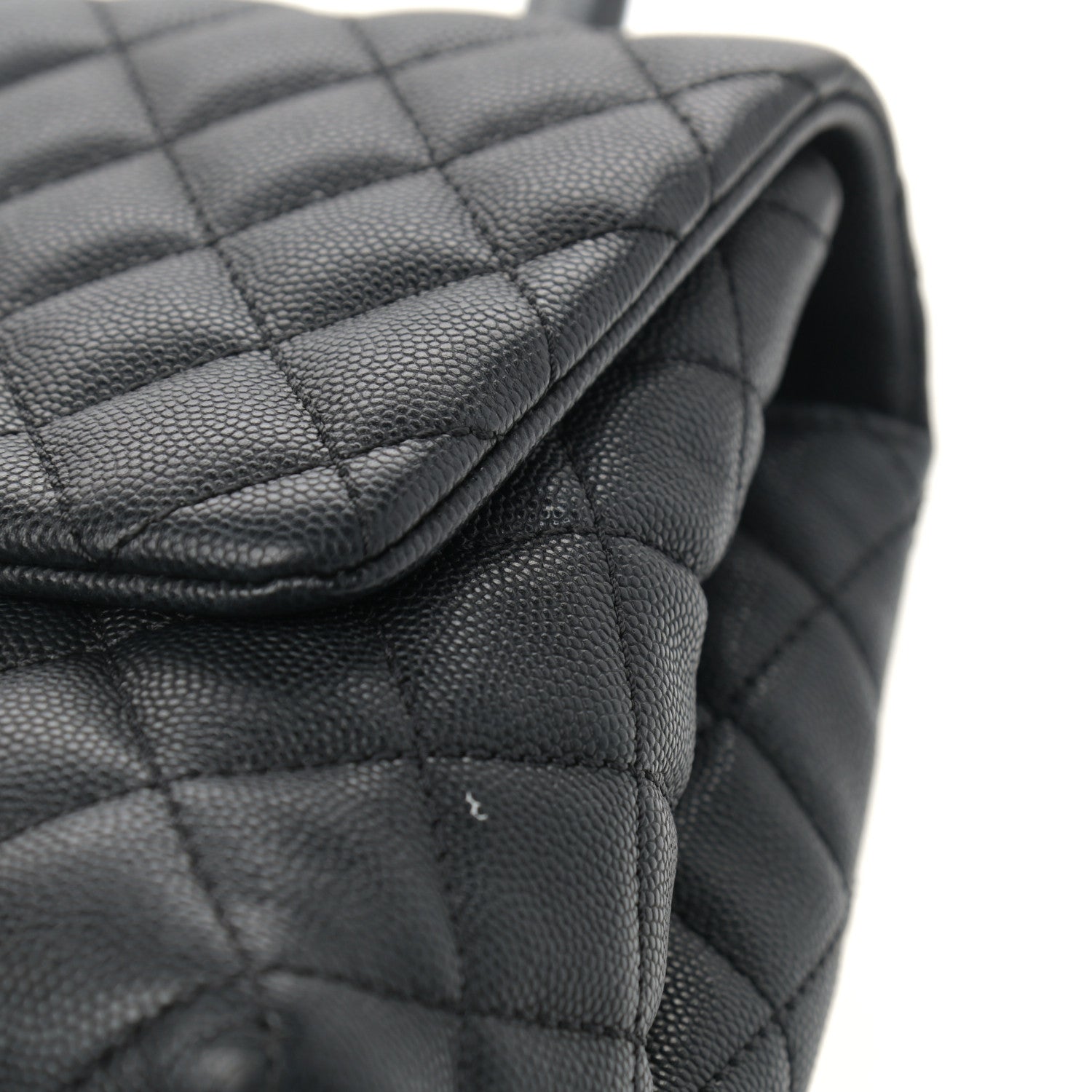 Chanel Caviar Quilted Small Coco Handle Flap Black 12 of 14