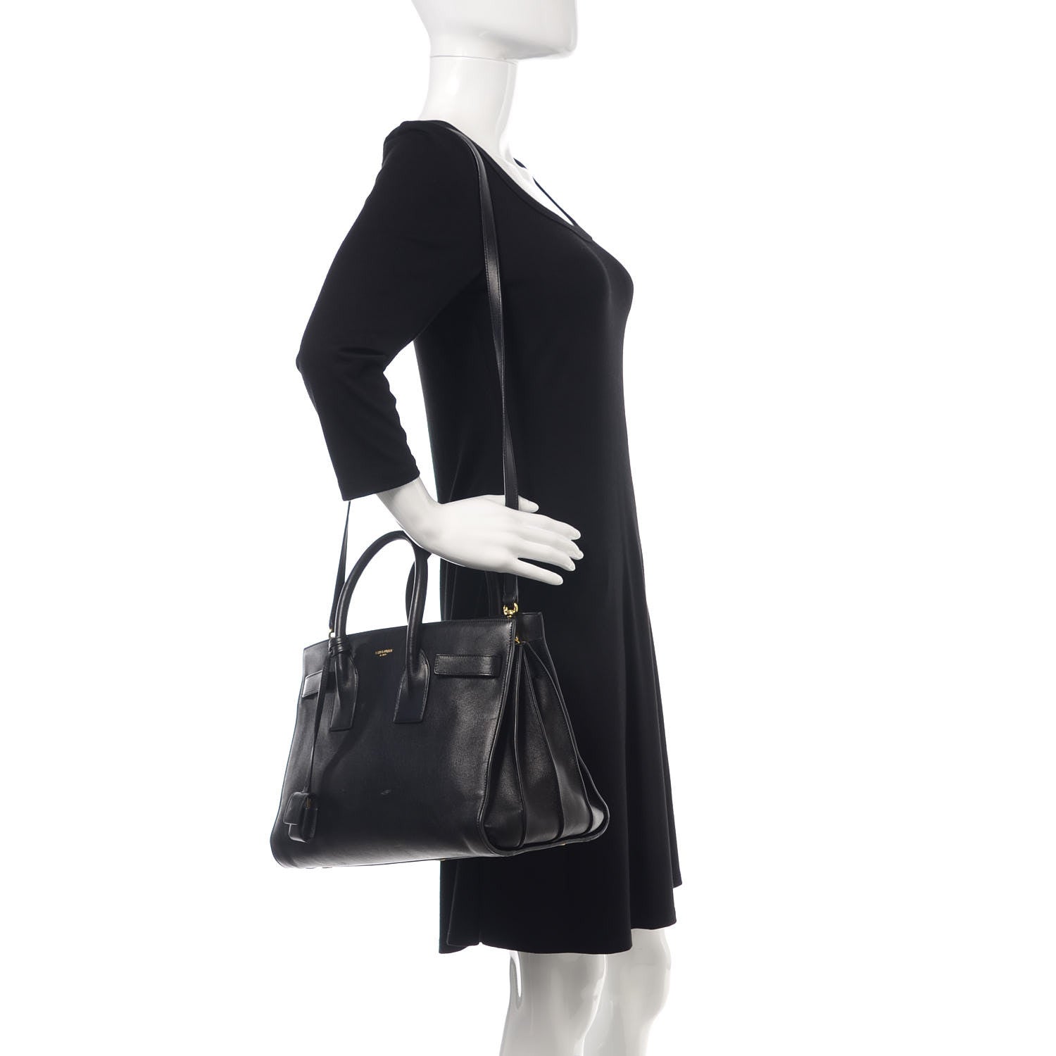 Saint Laurent Smooth Calfskin Small Sac De Jour Black 2 of 17