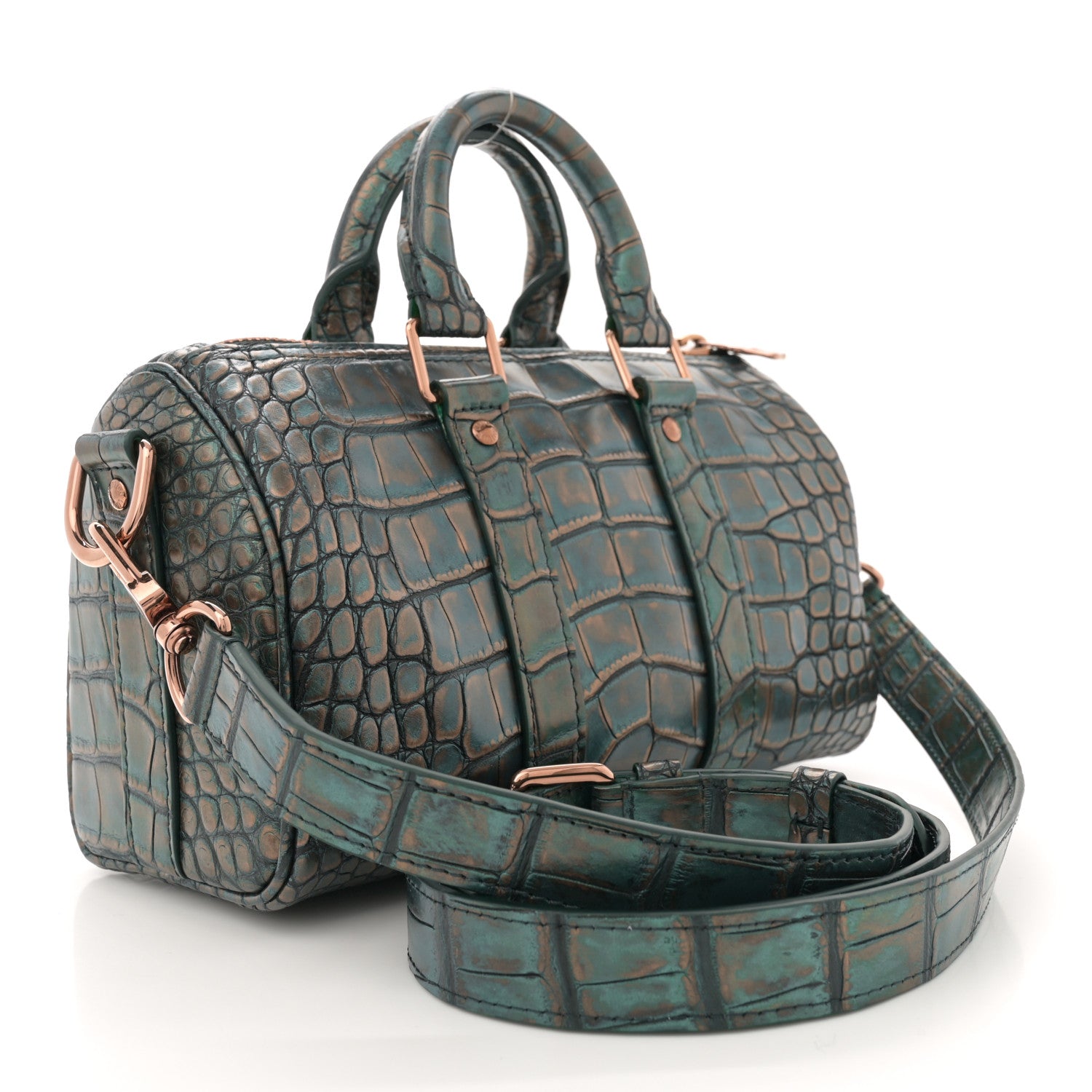 Louis Vuitton Alligator Keepall Bandouliere 25 Metallic Copper 3 of 9