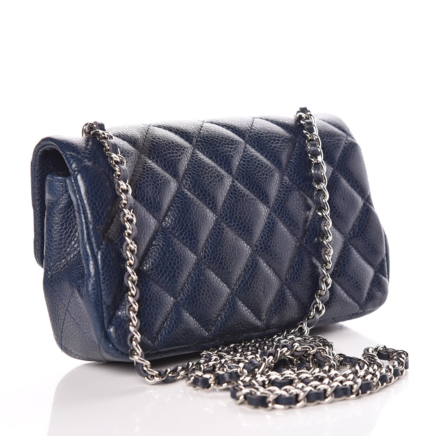 Chanel Caviar Quilted Extra Mini Flap Navy 3 of 10