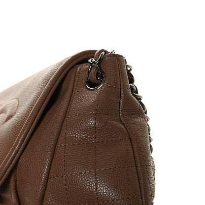Chanel Caviar Large Half Moon Flap Dark Beige 11 of 14
