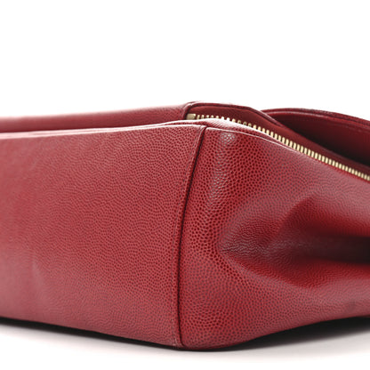 Chanel Caviar Quilted Large Business Affinity Flap Red 10 of 10