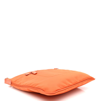 Prada Tessuto Nylon Saffiano Flat Messenger Bag Papaya 4 of 9