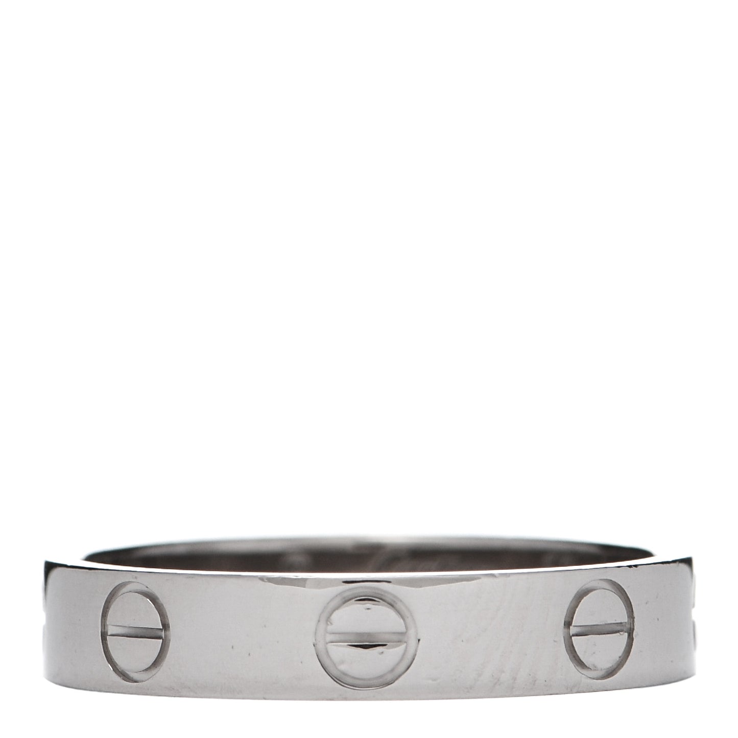 18K White Gold 3.5mm LOVE Wedding Band Ring 52 6
