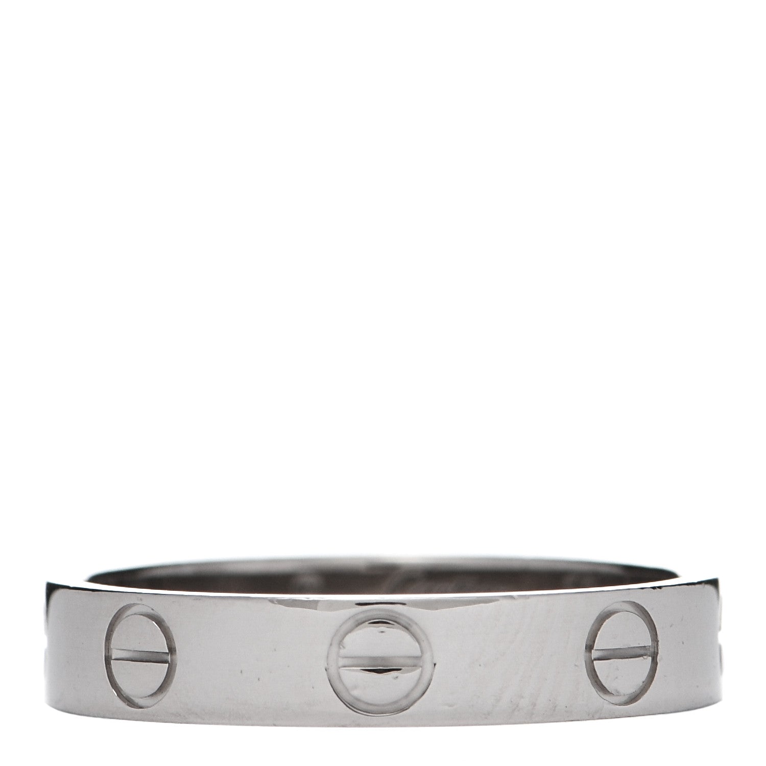 Cartier 18K White Gold 3.5mm LOVE Wedding Band Ring 52 6 1 of 5