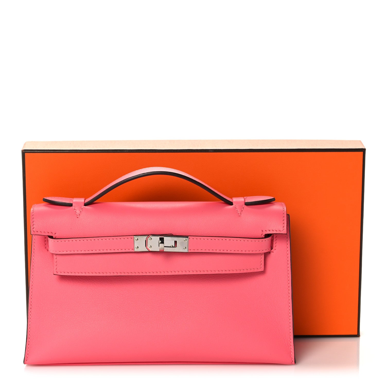 Hermes Swift Kelly Pochette Clutch Rose Azalee 26 of 26