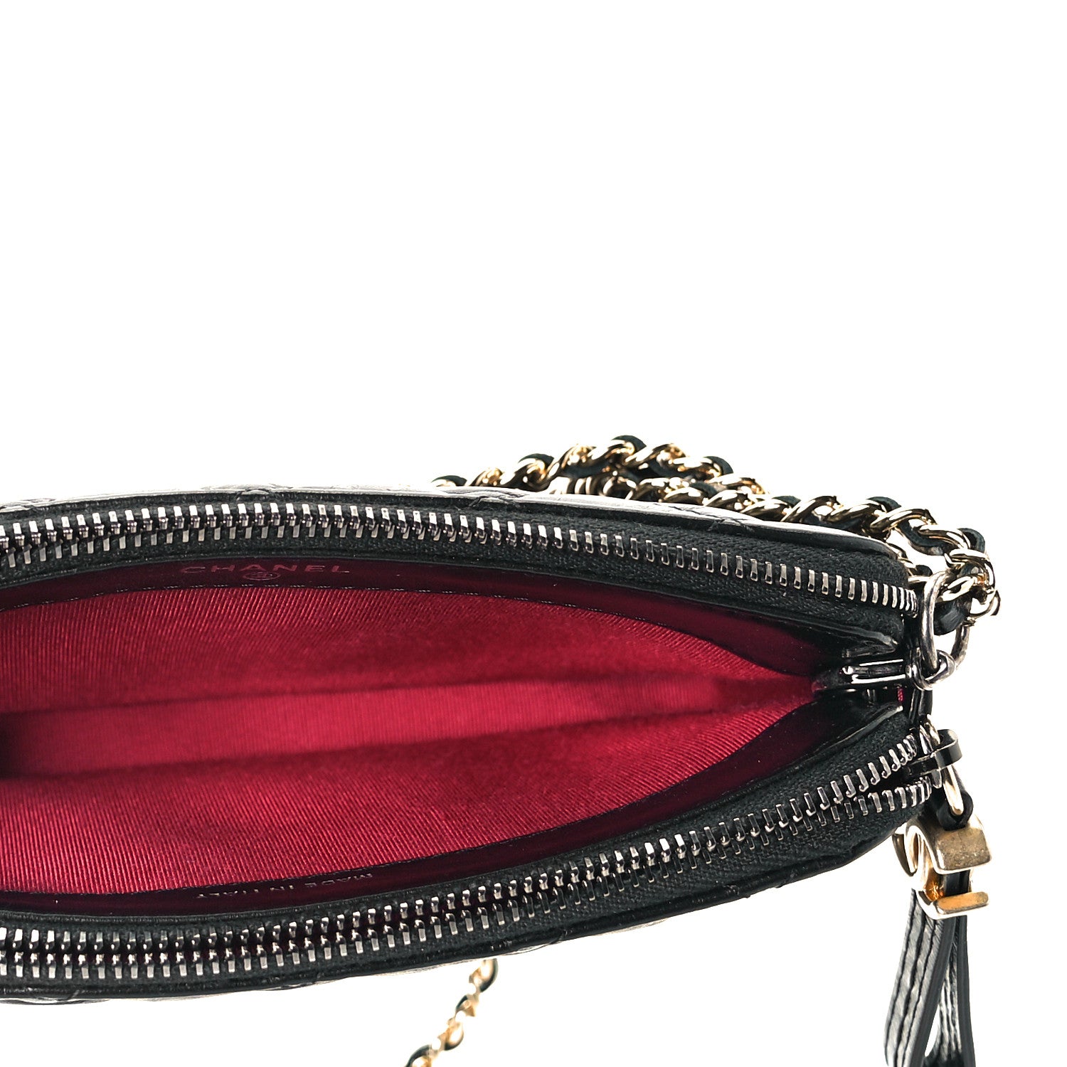 Chanel Aged Calfskin Quilted Small Gabrielle Clutch With Chain Black 5 of 7