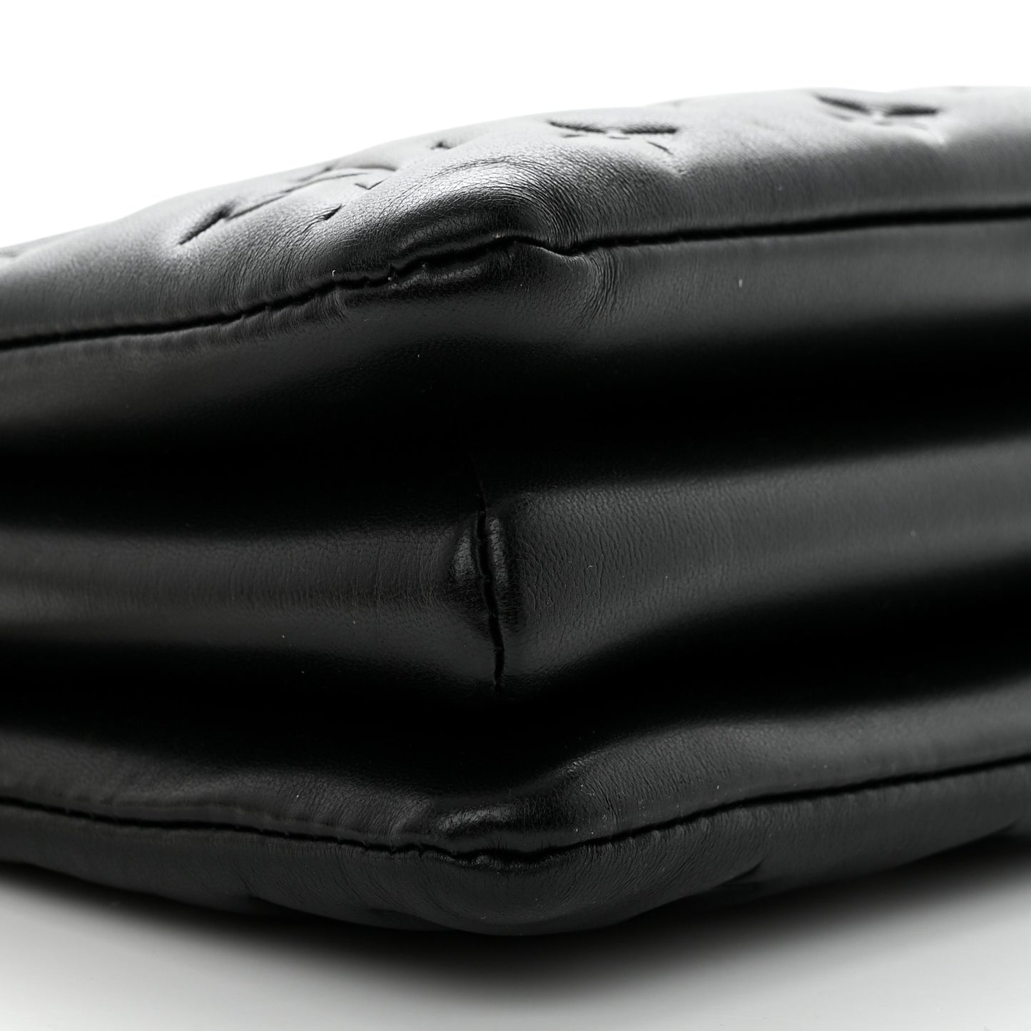 Lambskin Embossed Monogram Coussin BB Black