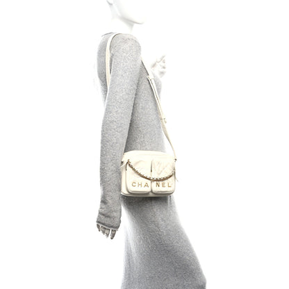 Chanel Calfskin Quilted Small Camera Case White 2 of 10