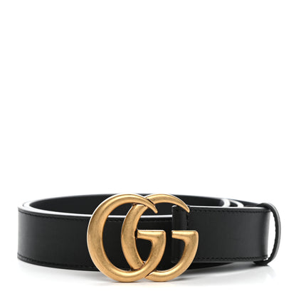 Gucci Calfskin Double G 30mm Belt 85 34 Black 1 of 3
