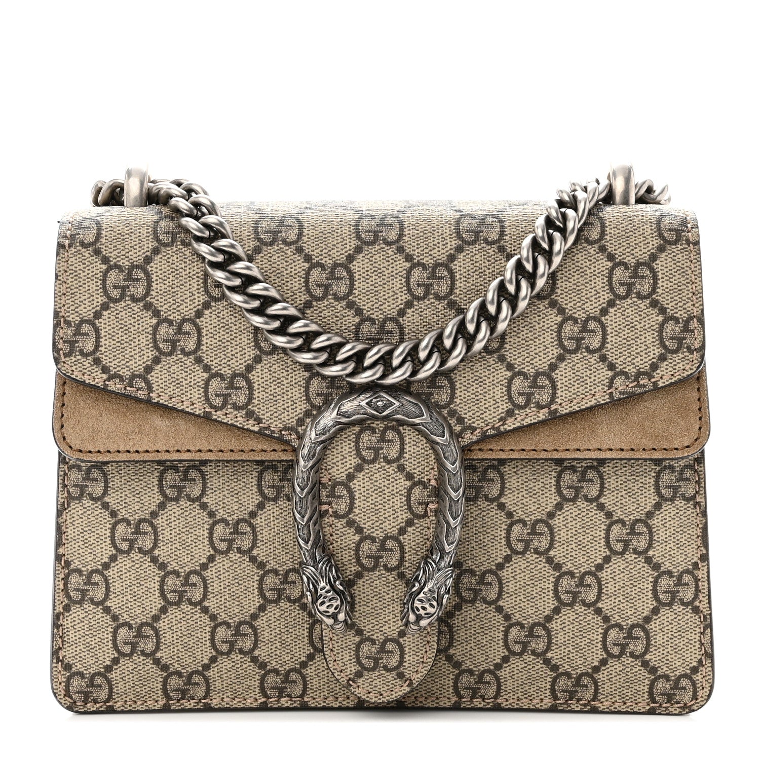 Gucci GG Supreme Monogram Mini Dionysus Shoulder Bag Taupe 1 of 11