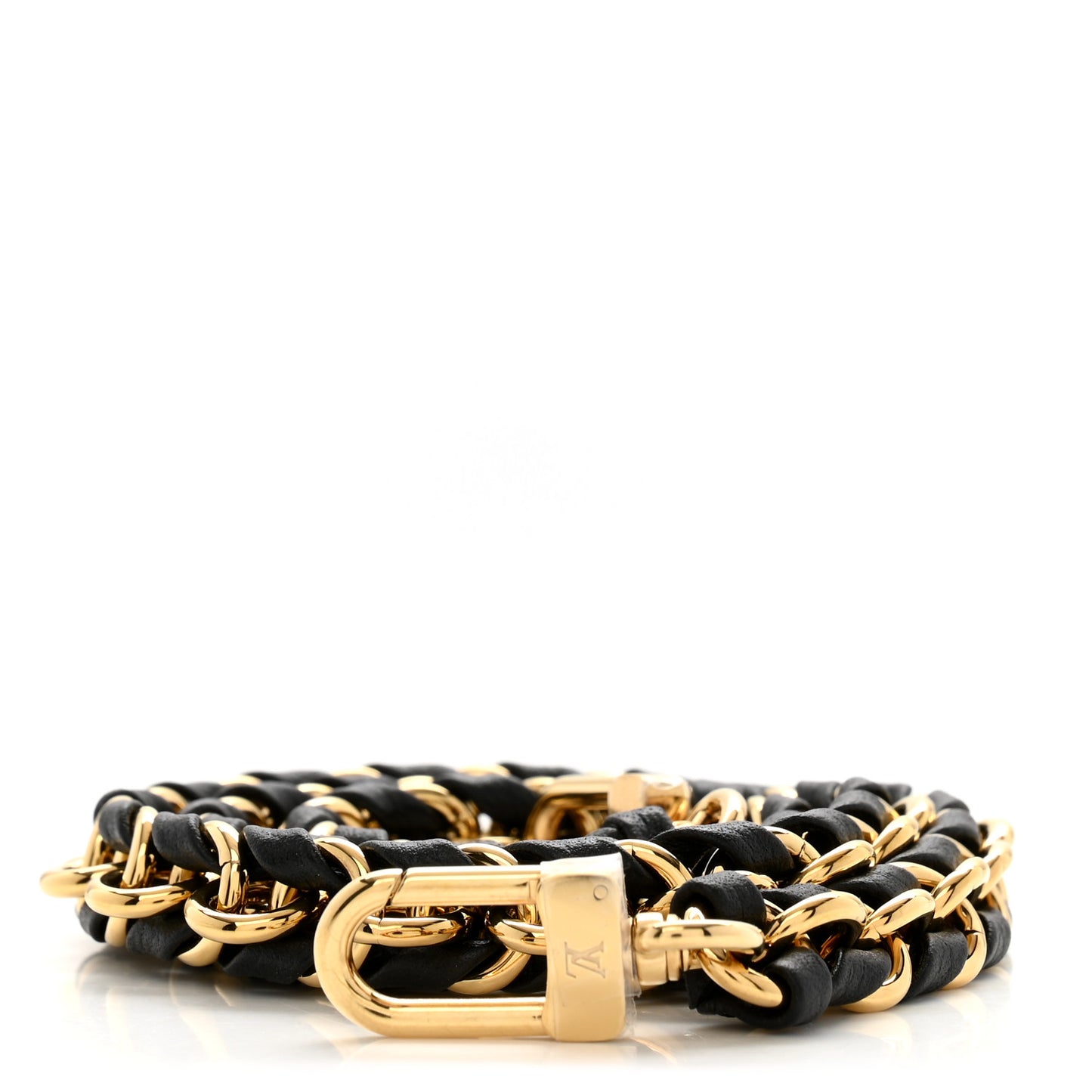 Calfskin Multi Pochette Chain Shoulder Strap Black Gold