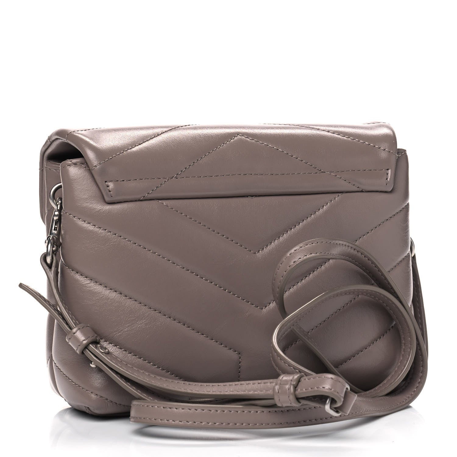 Saint Laurent Calfskin Y Quilted Monogram Toy Loulou Crossbody Bag Mink 2 of 4