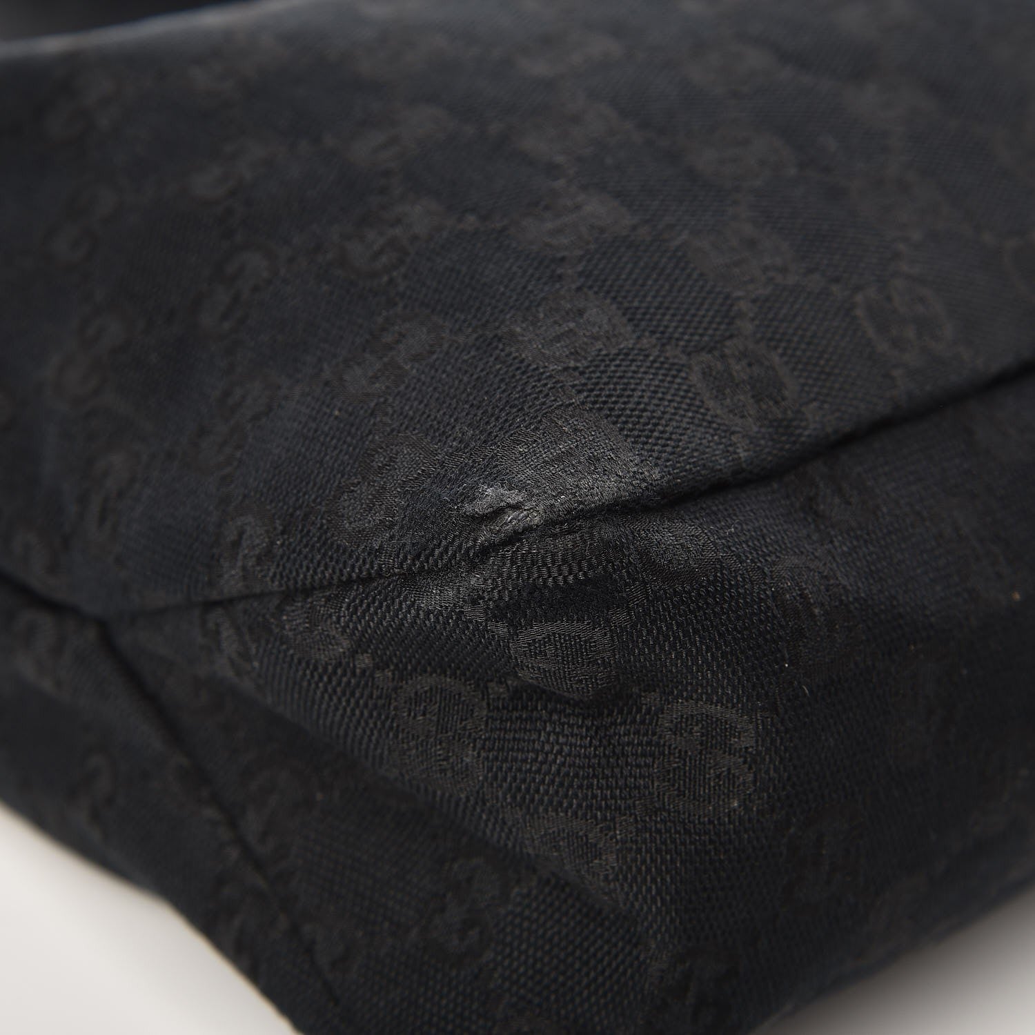 Gucci Monogram Large Horsebit Chain Hobo Black 9 of 13