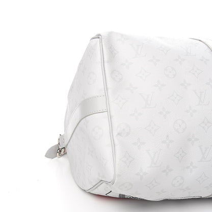 Louis Vuitton Monogram Logo Keepall Bandouliere 50 White 12 of 15