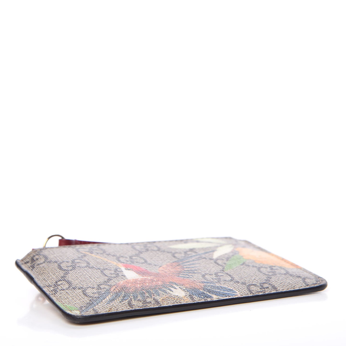 GG Supreme Monogram Tian Key Case Beige Multicolor Red