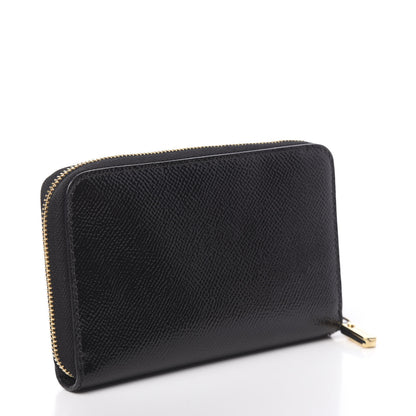 Burberry Patent London Medium Marston Zip Around Wallet Black 3 of 8