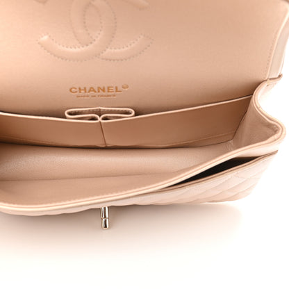 Chanel Iridescent Calfskin Quilted Medium Double Flap Dark Beige 4 of 8