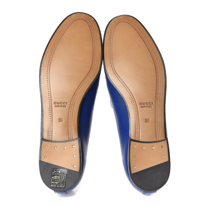 Gucci Malaga Kid Womens Jordaan Loafers 36 Electric Blue 7 of 9
