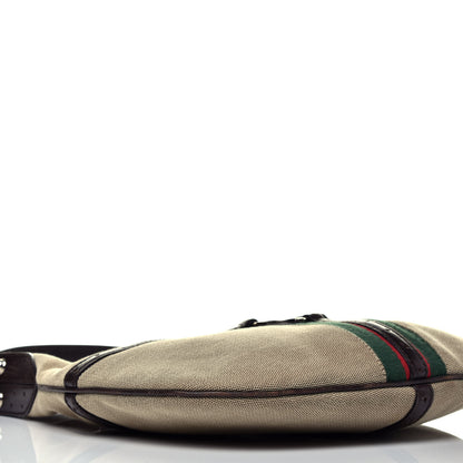 Gucci Canvas Web GG Reins Hobo Brown 8 of 9