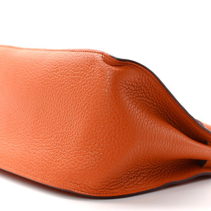 Hermes Taurillon Clemence Jypsiere 28 Orange 8 of 8