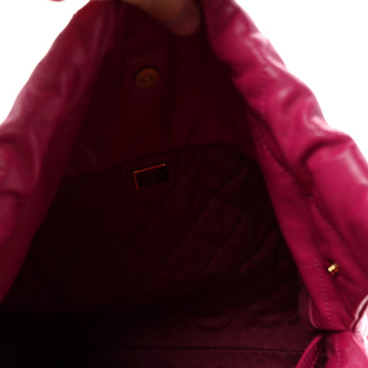 Chanel Shiny Calfskin Quilted Small Chanel 22 Fuchsia 5 of 11