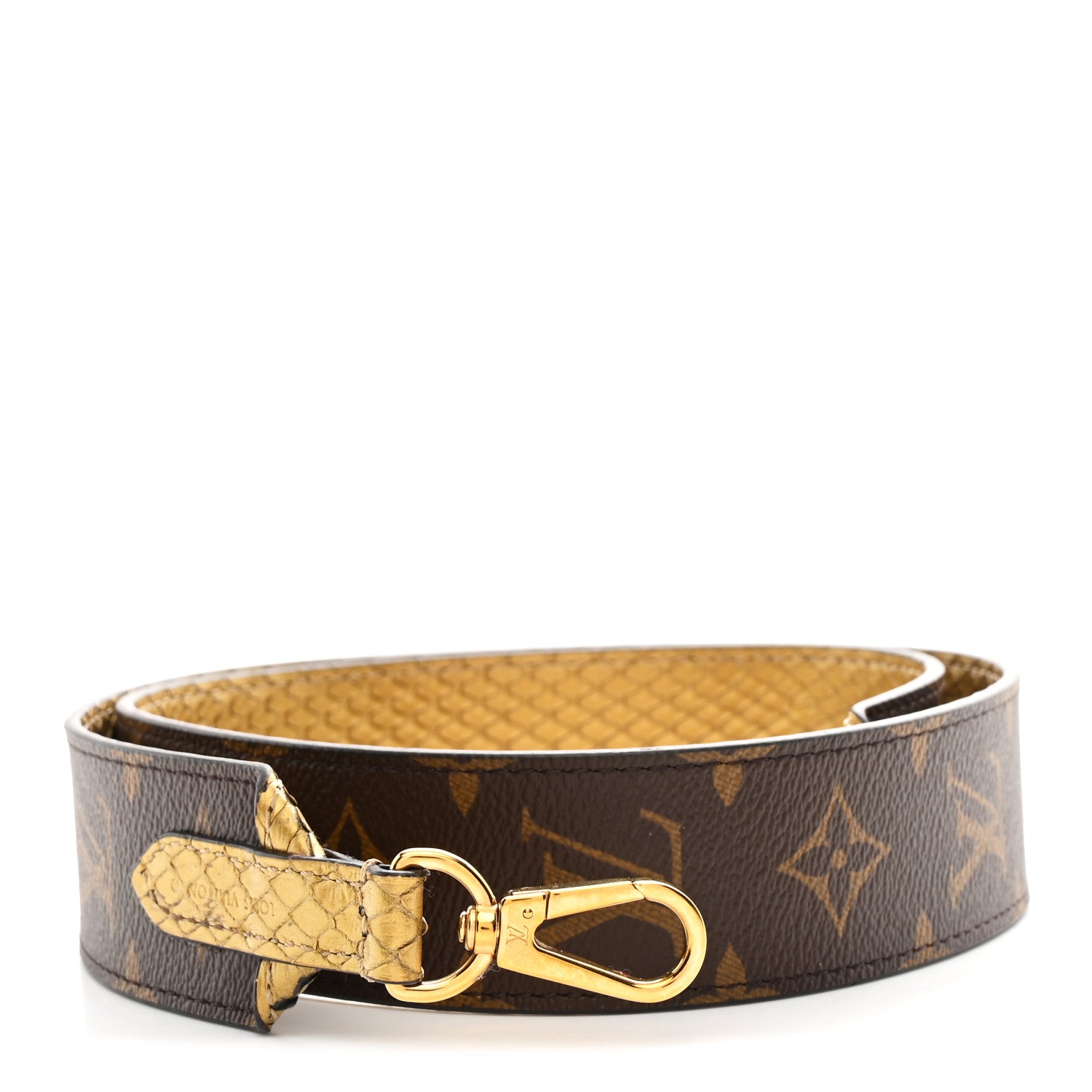Louis Vuitton Snakeskin Monogram Bandouliere Shoulder Strap