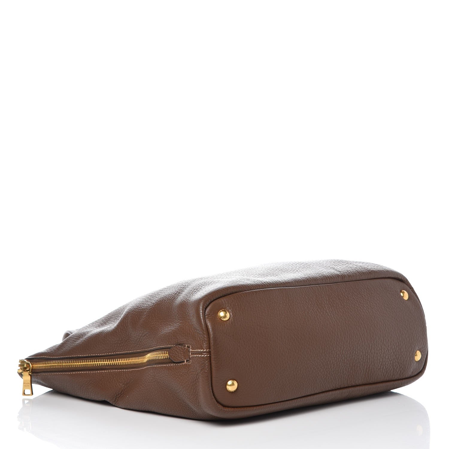 Prada Vitello Daino Side Zip Tote Tabacco 5 of 8