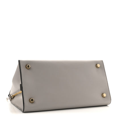 Salvatore Ferragamo Calfskin Jet Set Top Handle Bag Grey Navy 4 of 14