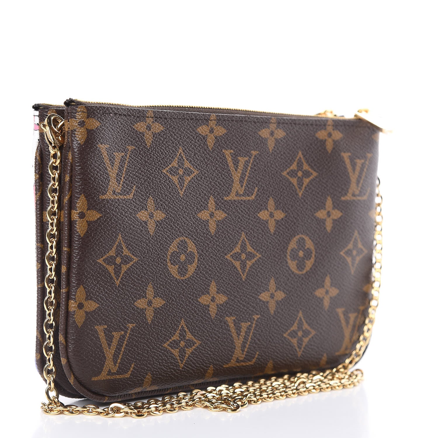 Louis Vuitton Monogram 2019 Christmas Animation Double Zip Pochette 3 of 8
