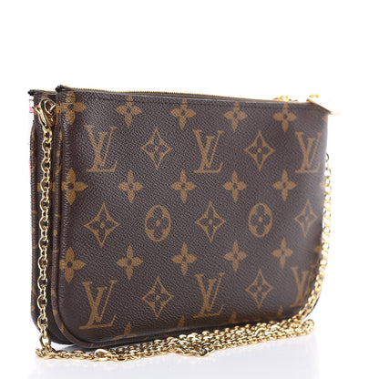 Louis Vuitton Monogram 2019 Christmas Animation Double Zip Pochette 3 of 8