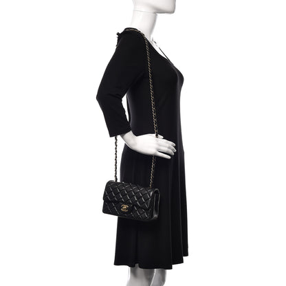 Chanel Lambskin Quilted Mini Rectangular Flap Black 2 of 9