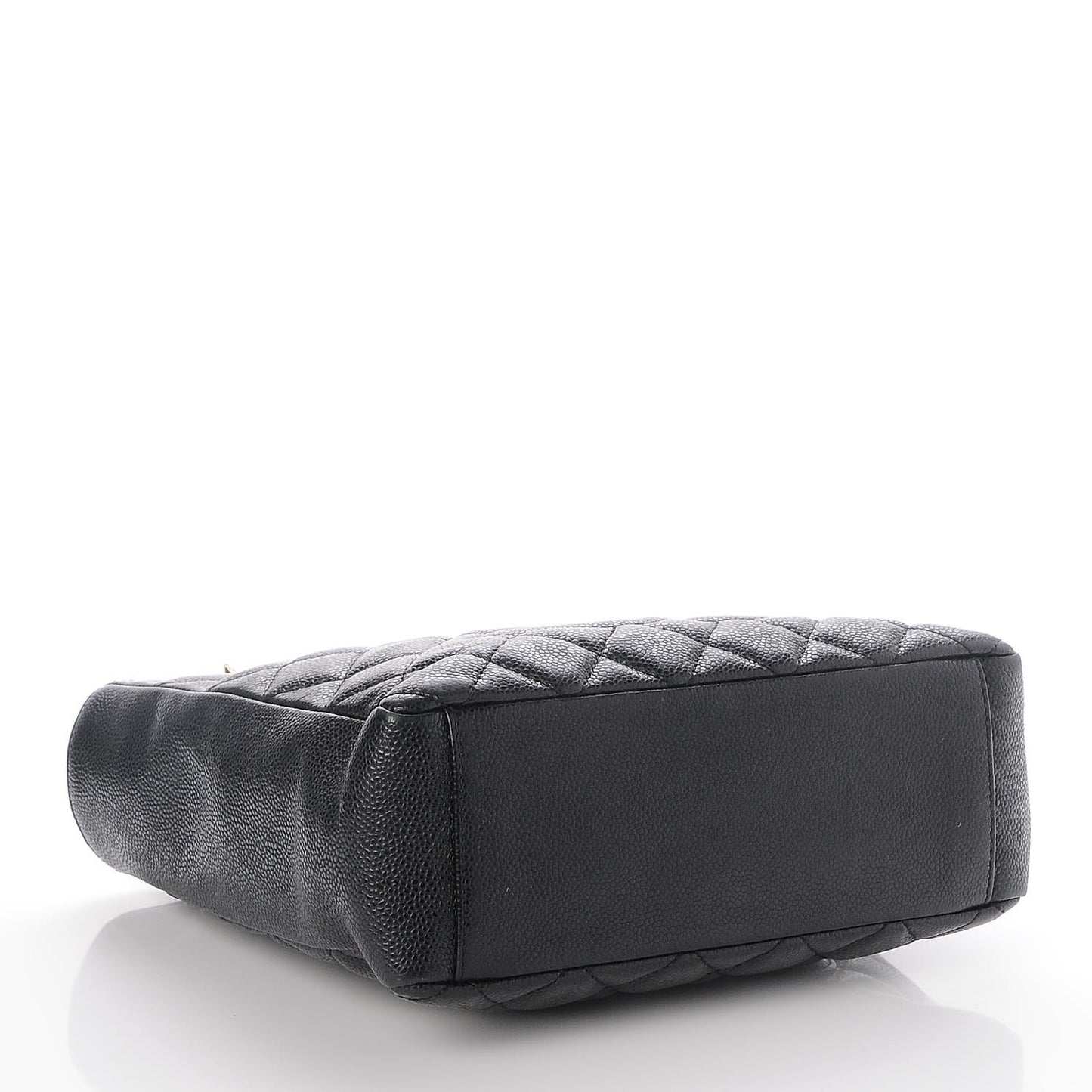 Caviar Quilted Petit Shopping Tote PST Black