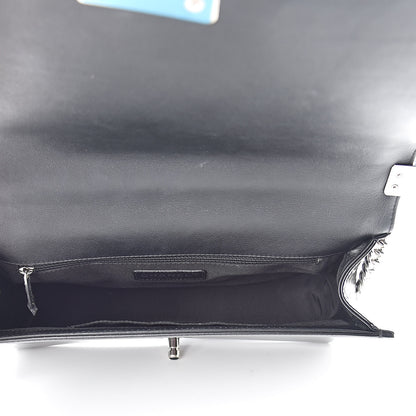 Chanel Patent Calfskin Quilted New Medium Plexiglass Boy Flap Black 5 of 11