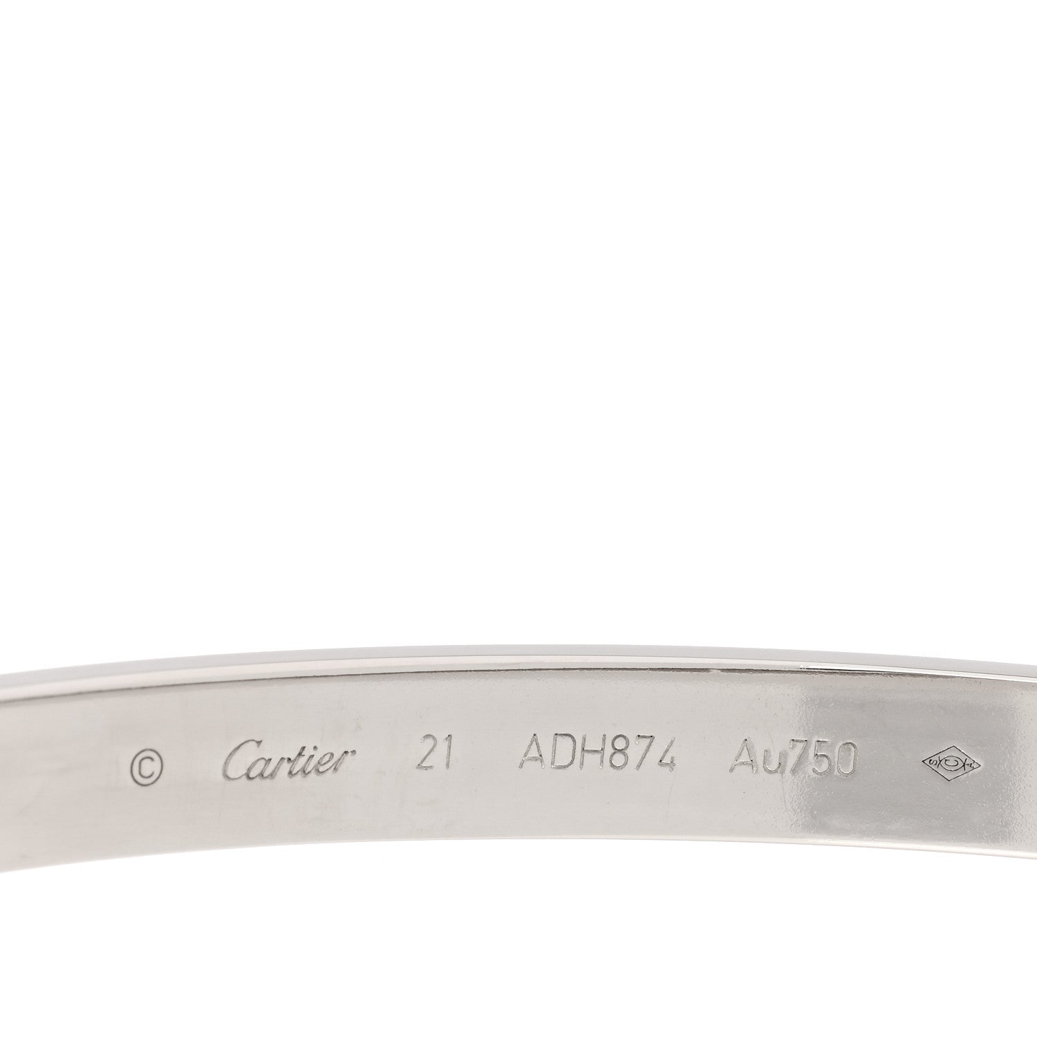 Cartier 18K White Gold LOVE Bracelet 21 3 of 3