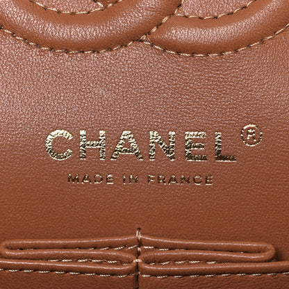 Chanel Lambskin Quilted Small Double Flap Brown 6 of 10