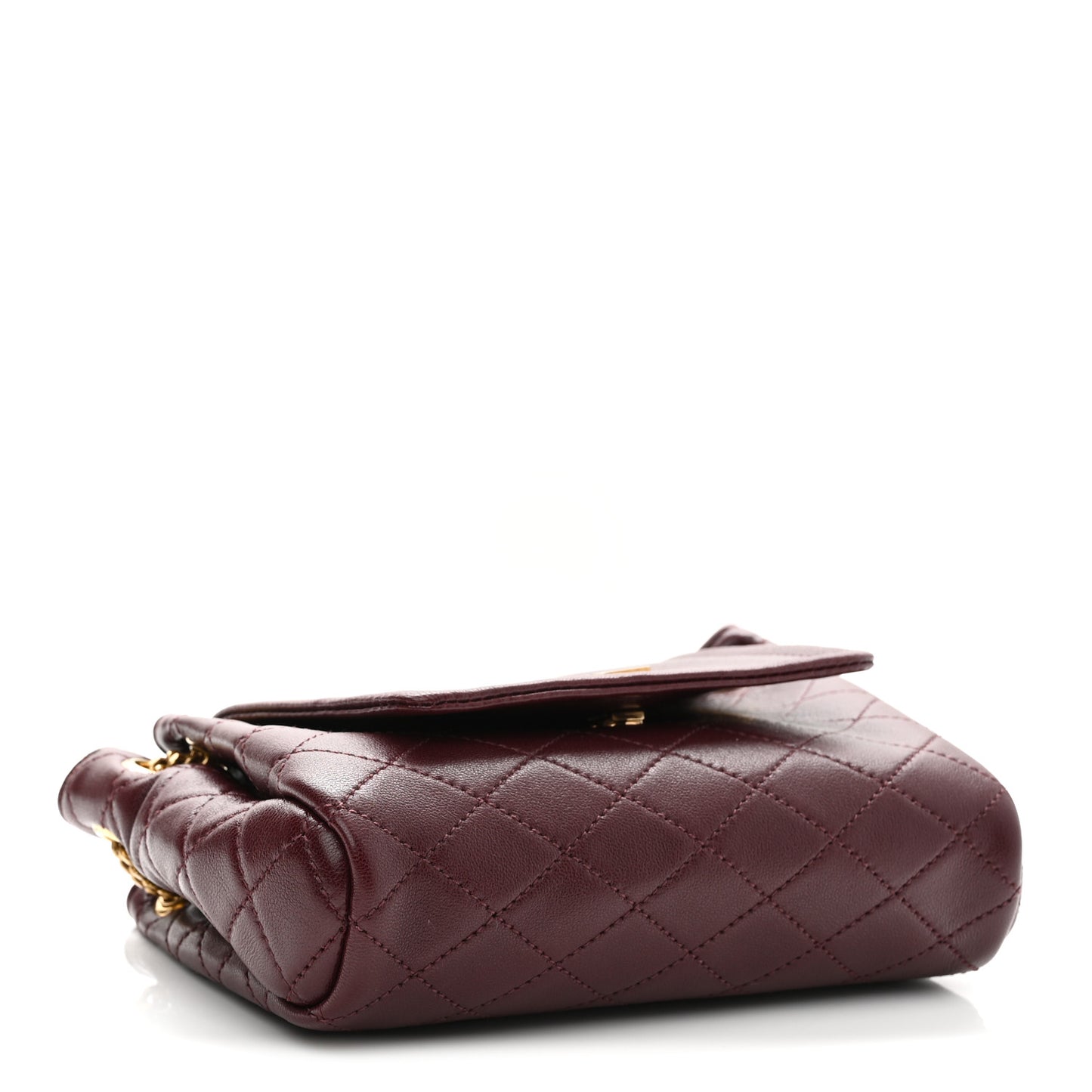Lambskin Quilted Monogram Mini Nolita Rouge Cabernet