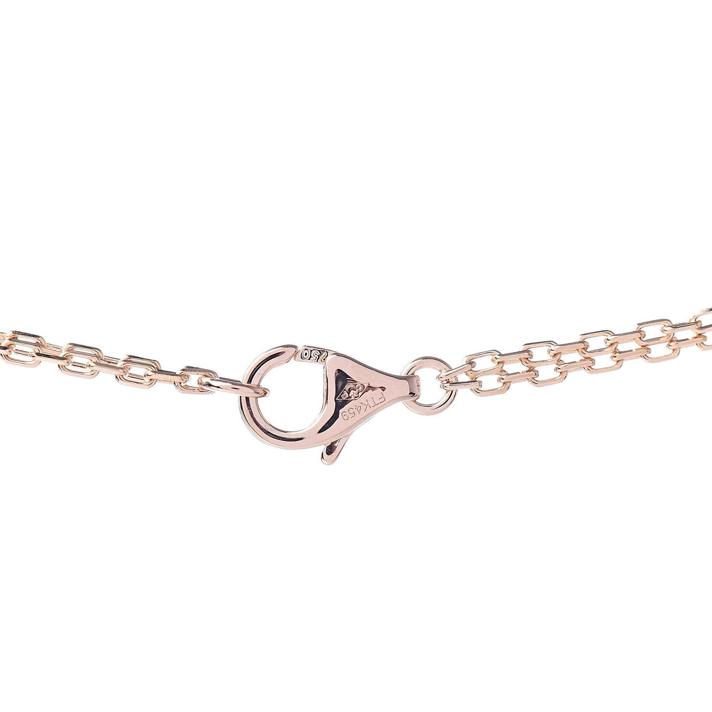18K Pink Gold 2 Diamond LOVE Necklace
