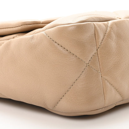 Chanel Lambskin Quilted Medium Chanel 19 Flap Dark Beige 9 of 10